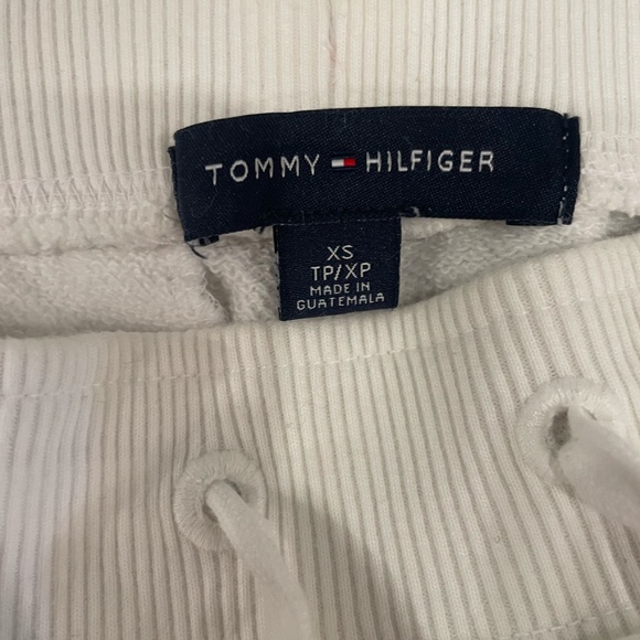 Men Extra Small Tommy Hilfiger White Sweatpants Leg Print - Picture 4 of 6